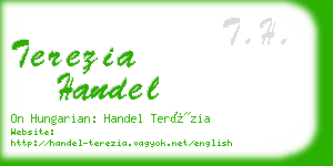 terezia handel business card